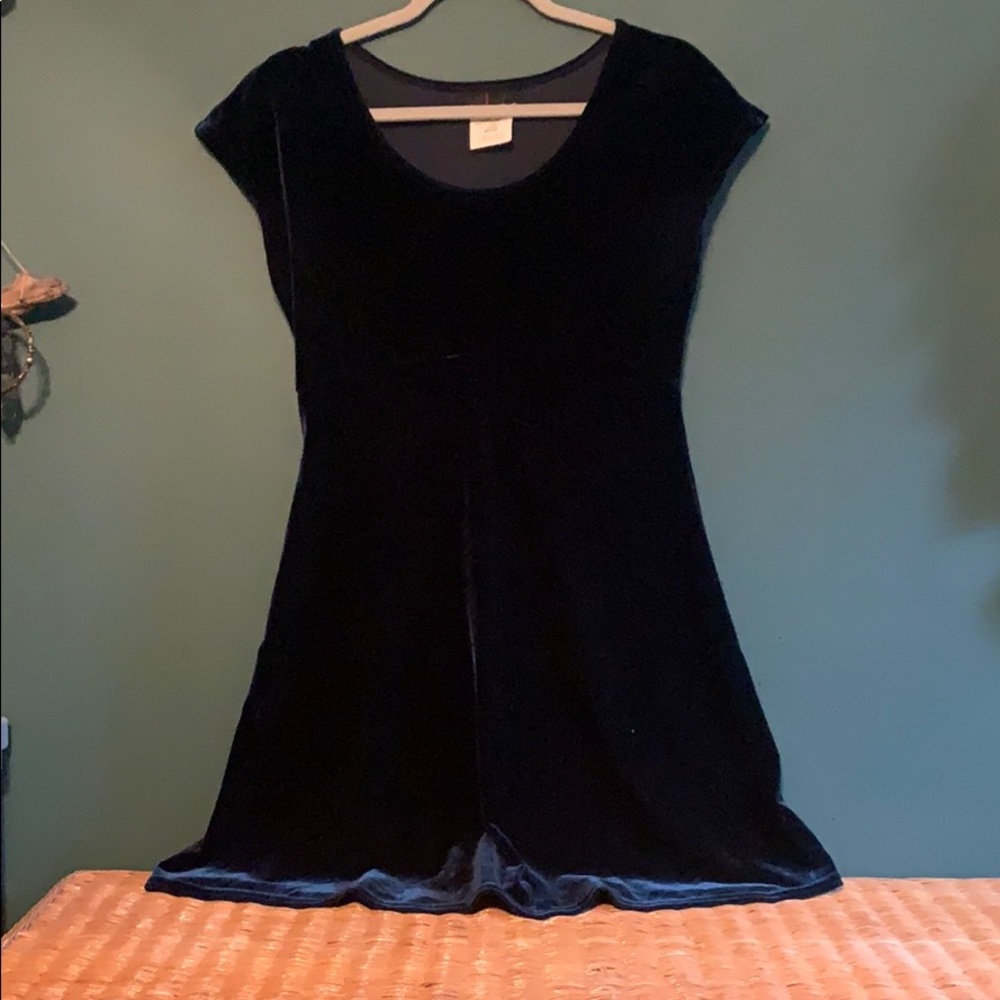 Dark green velvet dress